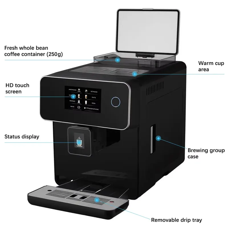 Commercial Espresso Machine - für. Italienische Espresso-Kaffeemaschine Kommerziell Smart Vollautomatisch