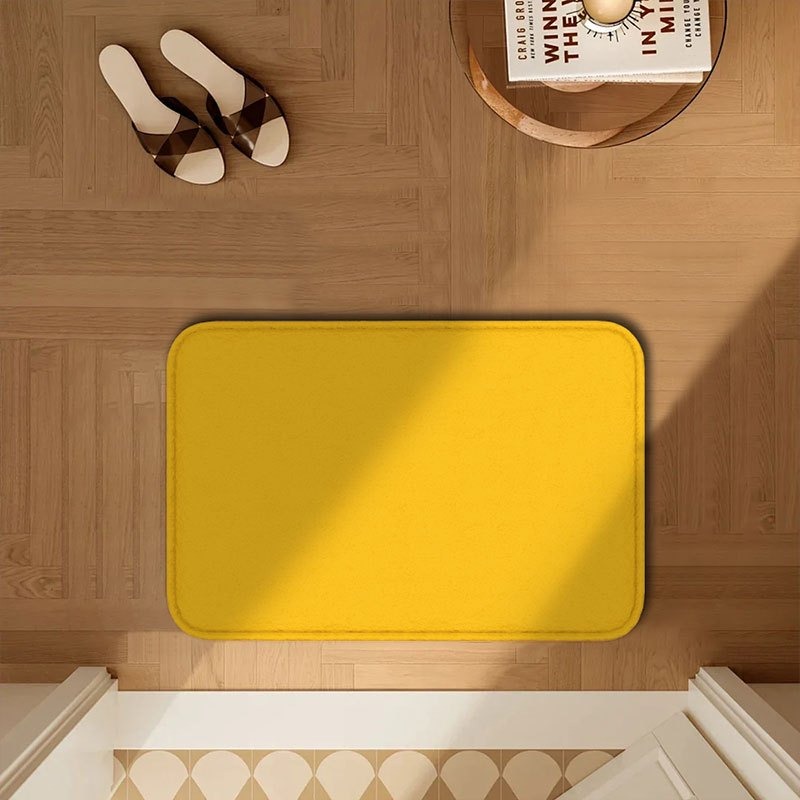 Kitchen Flooring Commercial - 1PC Reines Gelbes Muster Fußmatten Küchenteppiche