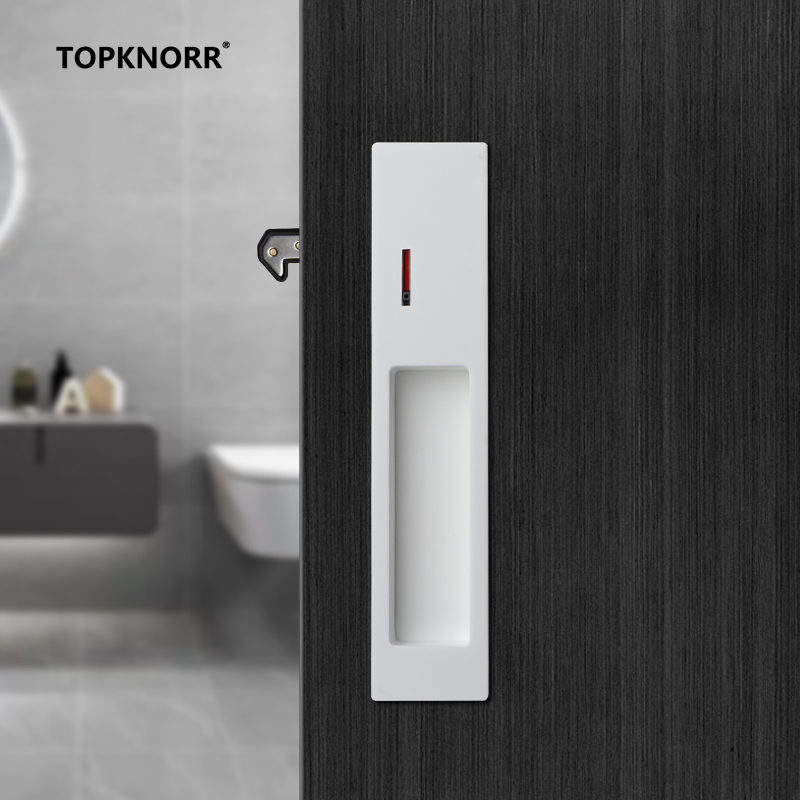 Commercial Kitchen Swing Door - Unsichtbares Schiebetürschloss Push-Pull-Haken für Holztüren Eingebauter