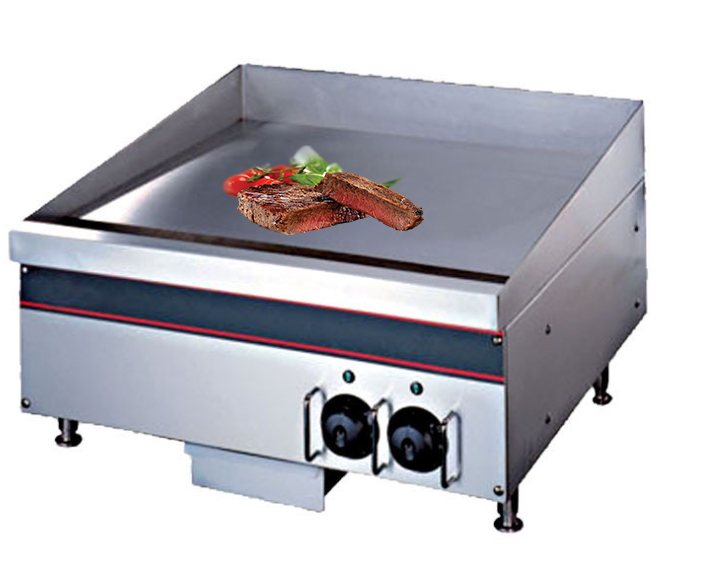 Electric Griddle Flat Top - Elektrische Kommerzielle Edelstahl-Flachgrillplatte mit BBQ-Pfanne