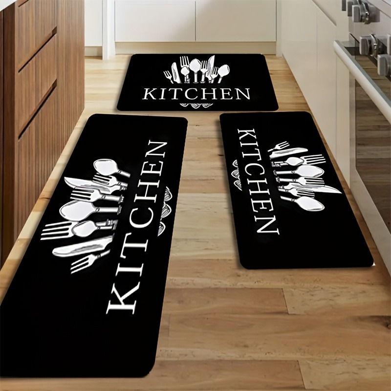 1 Stück schwarze Küchenbodenma – Kitchen Flooring Commercial Bewertung und Preis