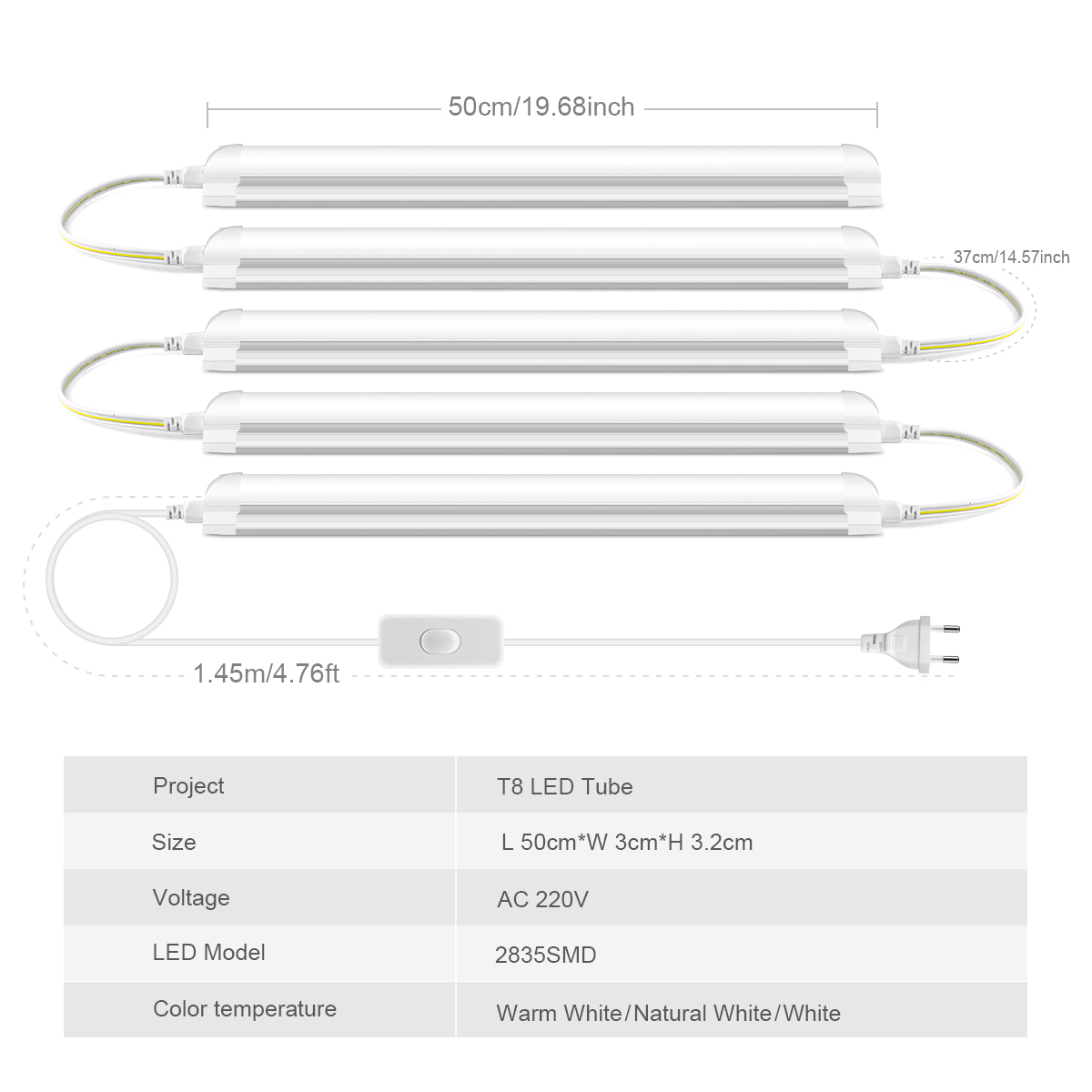 AC220V EU-Stecker T8 LED-Röhre – Commercial Kitchen Youtube Bewertung und Preis